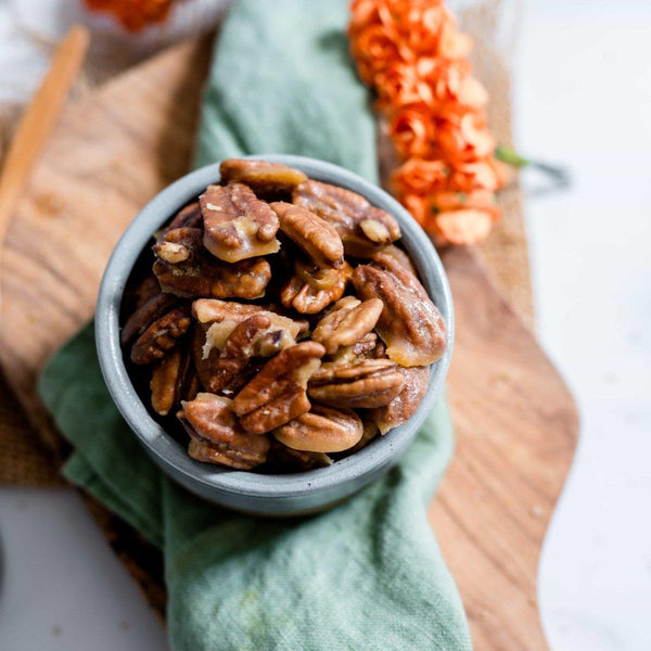 Maple Bacon Candied Pecans